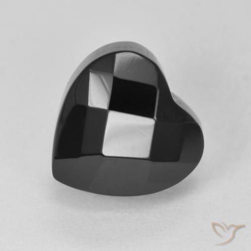 Onyx Noire naturelle Cœur, 4.33 ct, Opaque