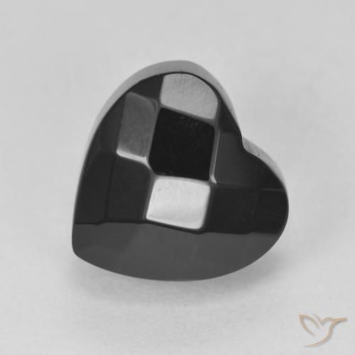 Onyx Noire naturelle Cœur, 4.36 ct, Opaque