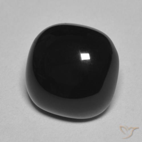Onyx Noire naturelle Coussin, 4.94 ct, Opaque