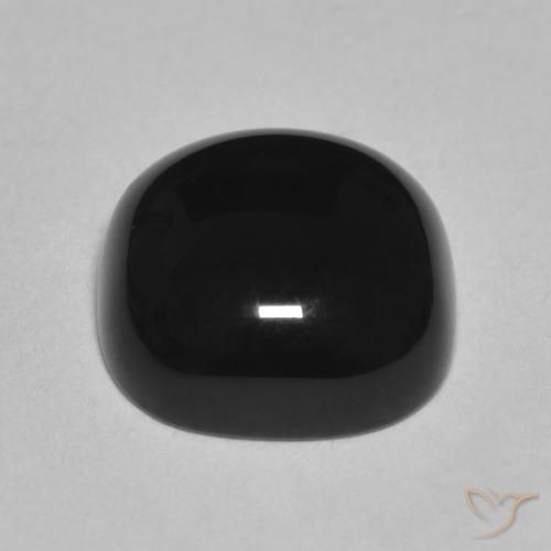 Onyx Noire naturelle Coussin, 4.94 ct, Opaque