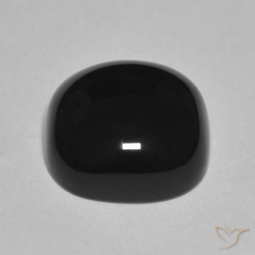 Onyx Noire naturelle Coussin, 4.85 ct, Opaque