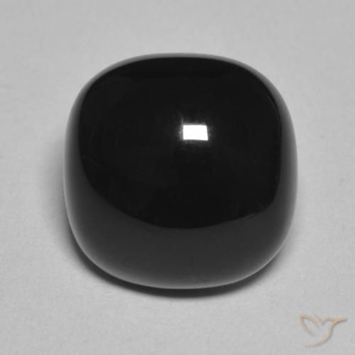 4.74ct Naturel Noire Onyx, Coussin, Opaque