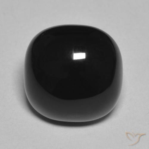 4.76ct Naturel Noire Onyx, Coussin, Opaque
