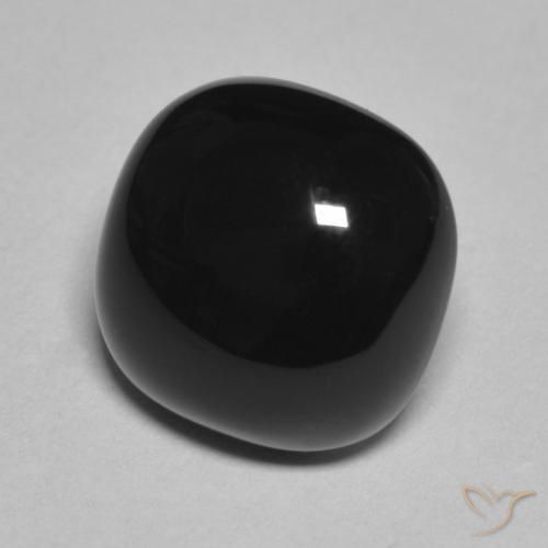 Onyx Noire naturelle Coussin, 4.88 ct, Opaque