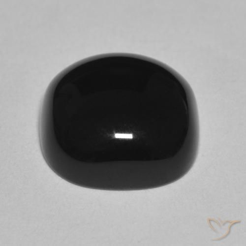 Onyx Noire naturelle Coussin, 4.88 ct, Opaque