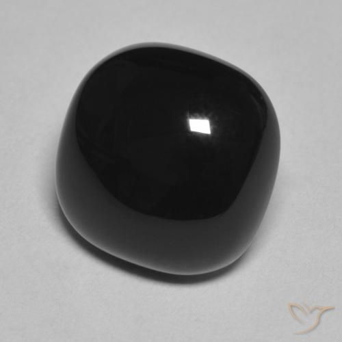 Onyx Noire naturelle Coussin, 4.77 ct, Opaque