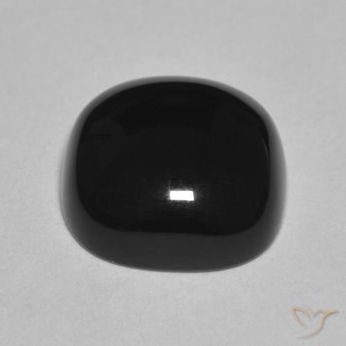 Onyx Noire naturelle Coussin, 4.77 ct, Opaque