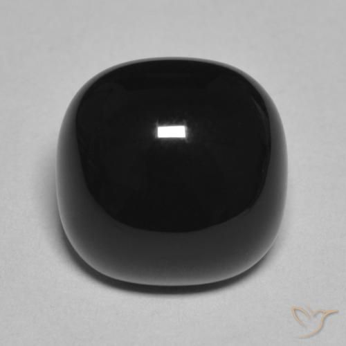 4.70ct Naturel Noire Onyx, Coussin, Opaque