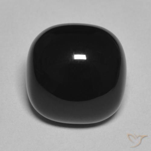 Onyx Noire naturelle Coussin, 4.89 ct, Opaque