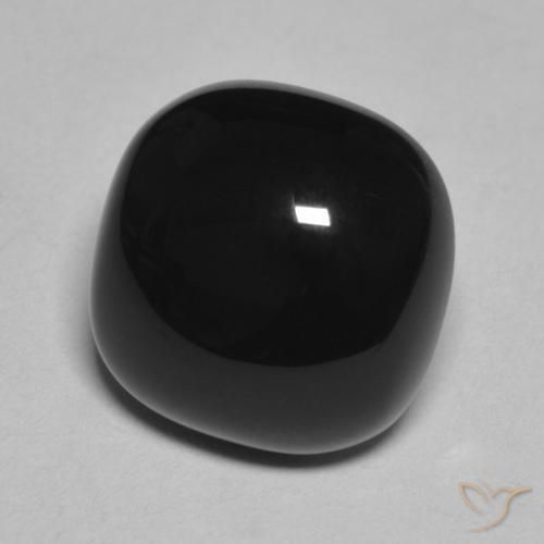 Onyx Noire naturelle Coussin, 4.89 ct, Opaque