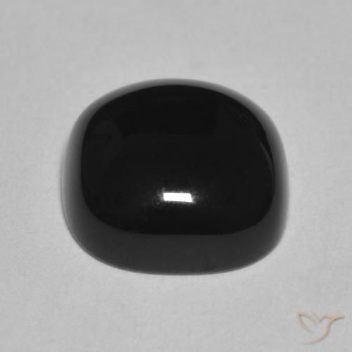 Onyx Noire naturelle Coussin, 4.89 ct, Opaque