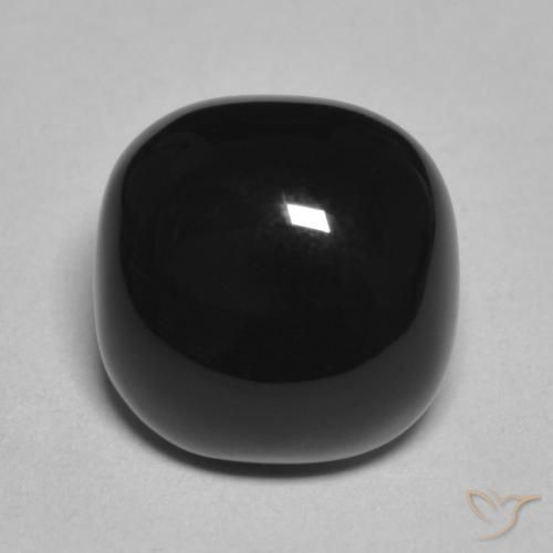 Onyx Noire naturelle Coussin, 4.85 ct, Opaque