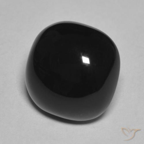 Onyx Noire naturelle Coussin, 4.85 ct, Opaque