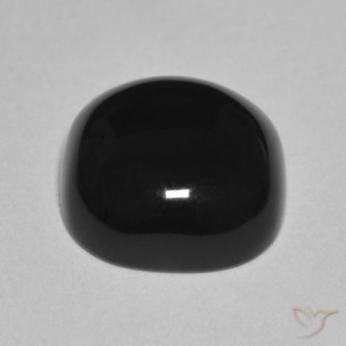 Onyx Noire naturelle Coussin, 4.85 ct, Opaque