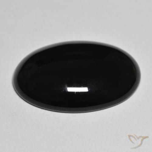 Onyx Noire naturelle ovale, 19.68 ct, Opaque