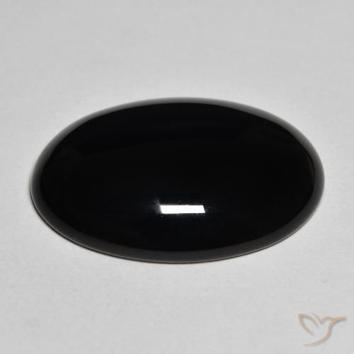 Onyx Noire naturelle ovale, 19.15 ct, Opaque