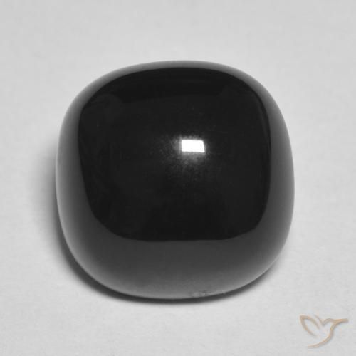 4.71ct Naturel Noire Onyx, Coussin, Opaque
