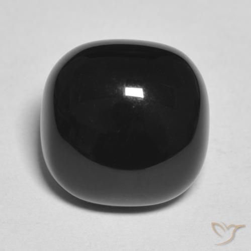 Onyx Noire naturelle Coussin, 4.83 ct, Opaque
