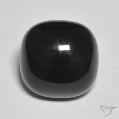4.56ct Naturel Noire Onyx, Coussin, Opaque