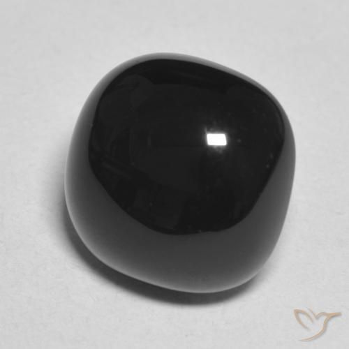 Onyx Noire naturelle Coussin, 4.89 ct, Opaque