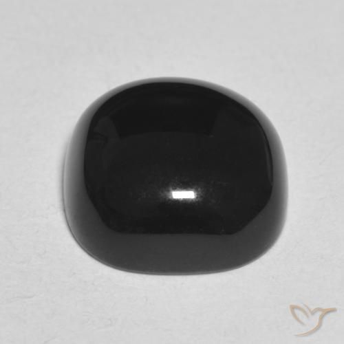 Onyx Noire naturelle Coussin, 4.84 ct, Opaque