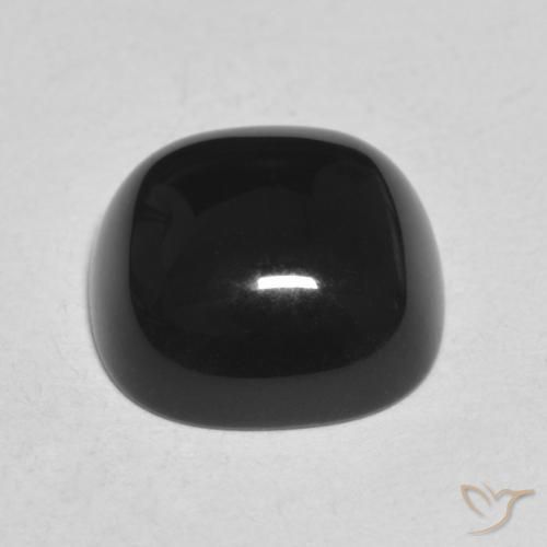 Onyx Noire naturelle Coussin, 4.71 ct, Opaque