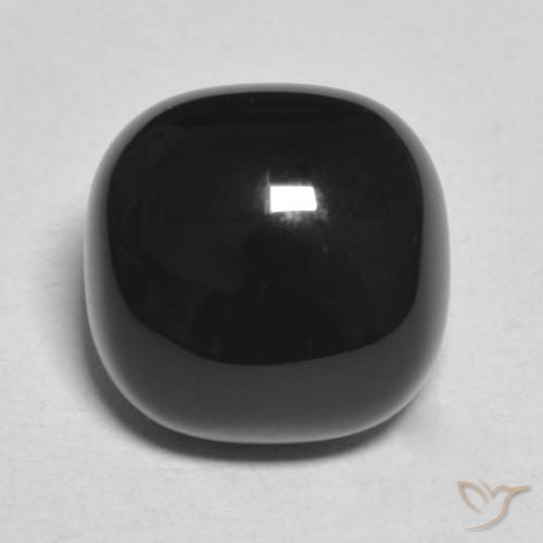 4.92ct Naturel Noire Onyx, Coussin, Opaque