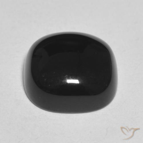Onyx Noire naturelle Coussin, 4.92 ct, Opaque