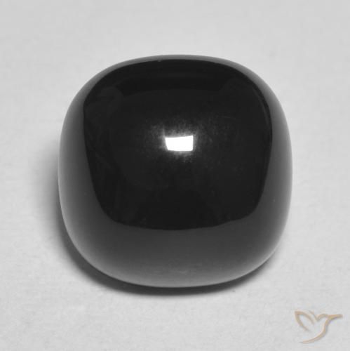 4.70ct Naturel Noire Onyx, Coussin, Opaque