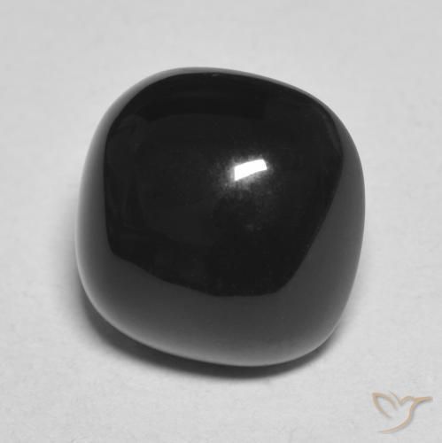 Onyx Noire naturelle Coussin, 4.70 ct, Opaque