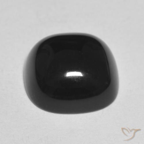 Onyx Noire naturelle Coussin, 4.70 ct, Opaque