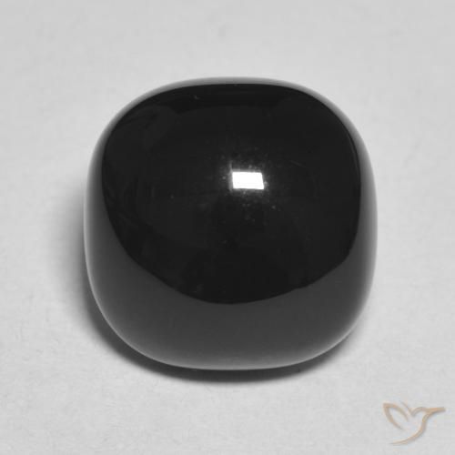 Onyx Noire naturelle Coussin, 4.66 ct, Opaque