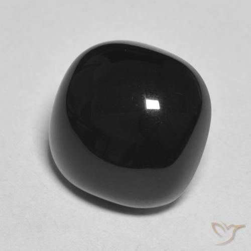 Onyx Noire naturelle Coussin, 4.66 ct, Opaque
