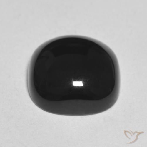 Onyx Noire naturelle Coussin, 4.66 ct, Opaque