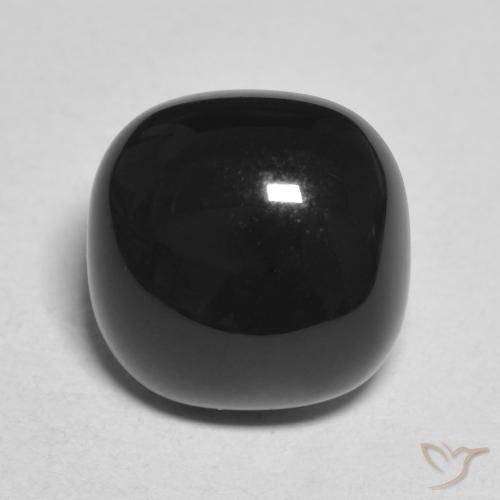 Onyx Noire naturelle Coussin, 4.85 ct, Opaque