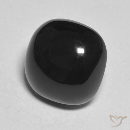 Onyx Noire naturelle Coussin, 4.85 ct, Opaque