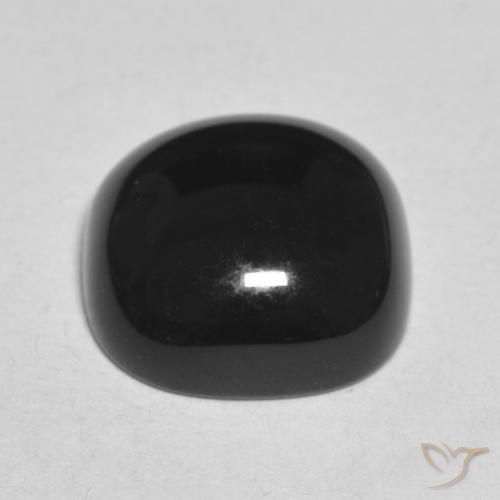 Onyx Noire naturelle Coussin, 4.85 ct, Opaque