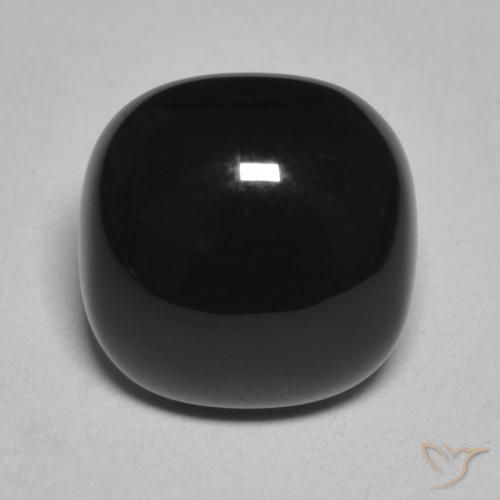 4.70ct Naturel Noire Onyx, Coussin, Opaque
