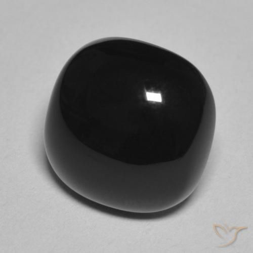 Onyx Noire naturelle Coussin, 4.70 ct, Opaque