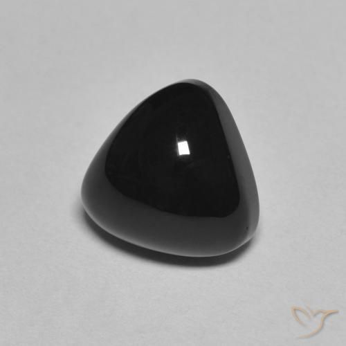 Onyx Noire naturelle Trillion, 3.19 ct, Opaque