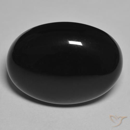 Onyx Noire naturelle ovale, 20.88 ct, Opaque