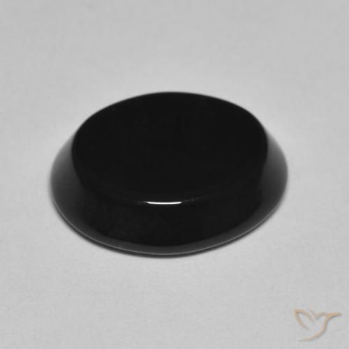 Onyx Noire naturelle ovale, 3.97 ct, Opaque