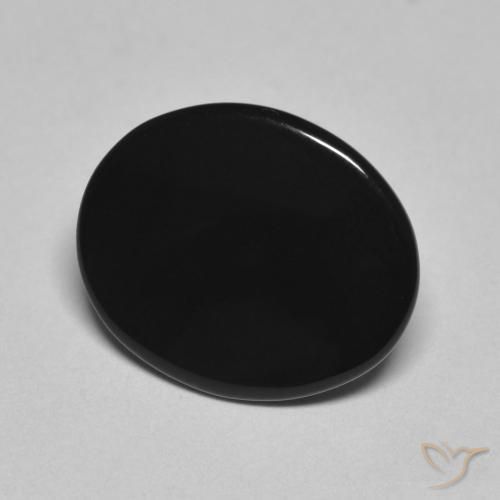 Onyx Noire naturelle ovale, 4.06 ct, Opaque