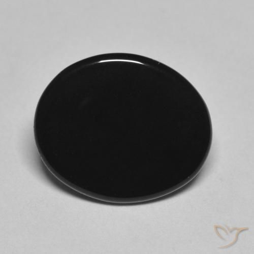 Onyx Noire naturelle ovale, 4.20 ct, Opaque