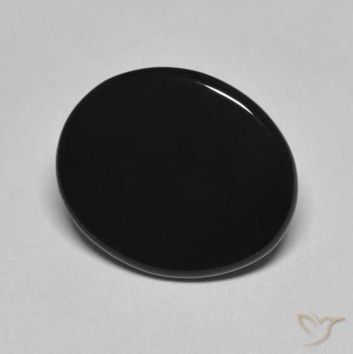 Onyx Noire naturelle ovale, 4.20 ct, Opaque
