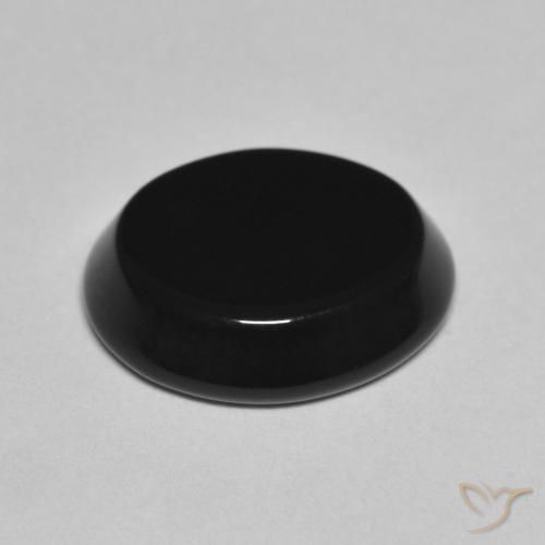 Onyx Noire naturelle ovale, 4.20 ct, Opaque