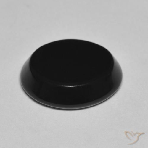 Onyx Noire naturelle ovale, 4.16 ct, Opaque