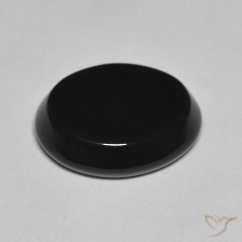Onyx Noire naturelle ovale, 4.26 ct, Opaque