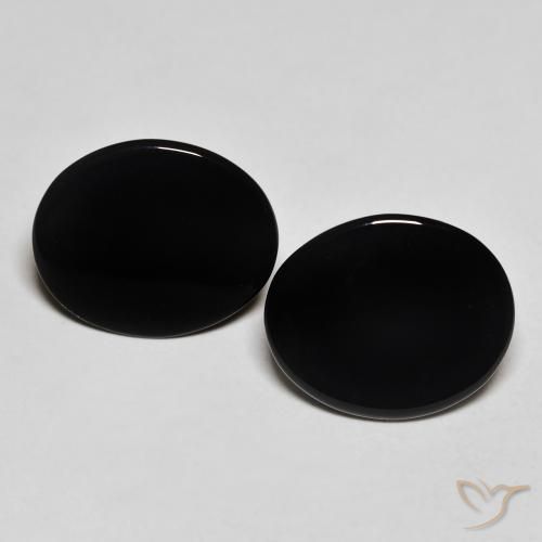 8.12ctw Naturel Noire Onyx, ovale, Opaque