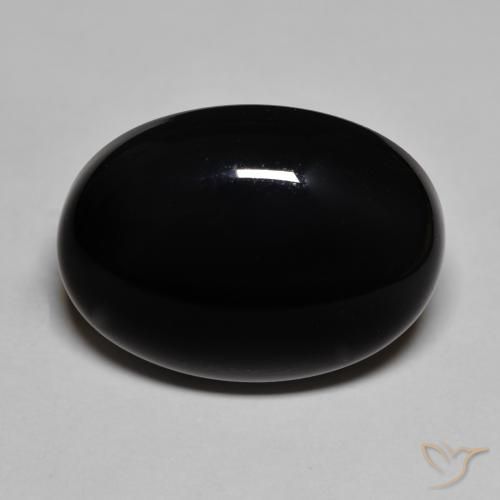 21.84ct Naturel Noire Onyx, ovale, Opaque
